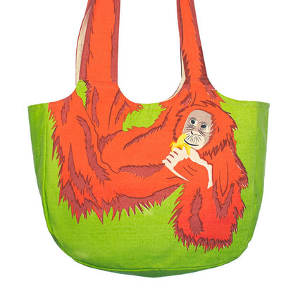 Orangutan Cotton Shoulder Bag from Shared Earth
