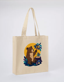 Bear's Woodland Wave Recycled Cotton Shopper Bag - Felt & Fauna Dune Sand colour variant image