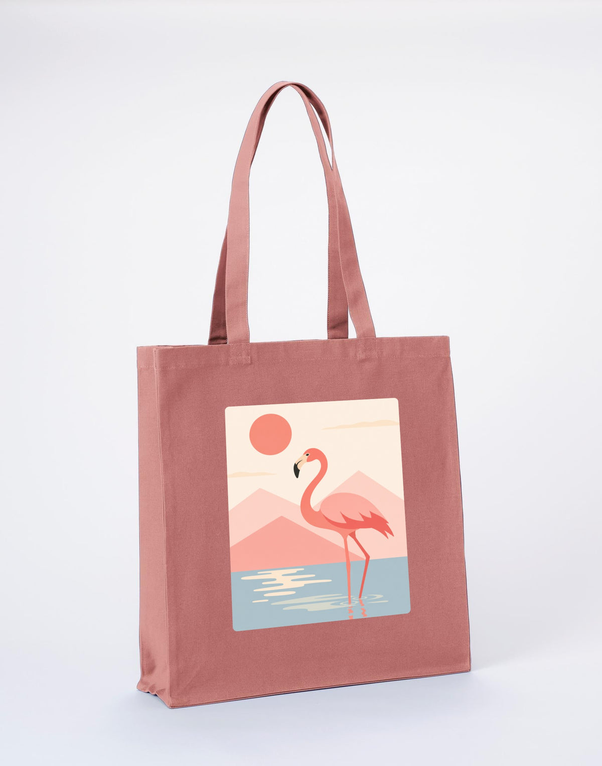 Flamingo Reflections Recycled Cotton Shopper Bag - Wild Horizons Wild Rose colour variant image