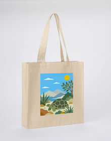 Tortoise Trail Recycled Cotton Shopper Bag - Wild Horizons Dune Sand colour variant image