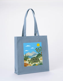 Tortoise Trail Recycled Cotton Shopper Bag - Wild Horizons Morning Mist colour variant image