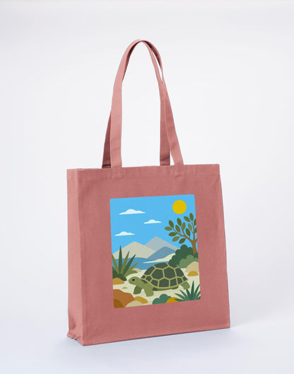 Tortoise Trail Recycled Cotton Shopper Bag - Wild Horizons Wild Rose colour variant image