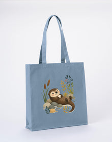 Otter by the Reeds Recycled Cotton Shopper Bag - Once Upon a Woodland Morning Mist colour variant image