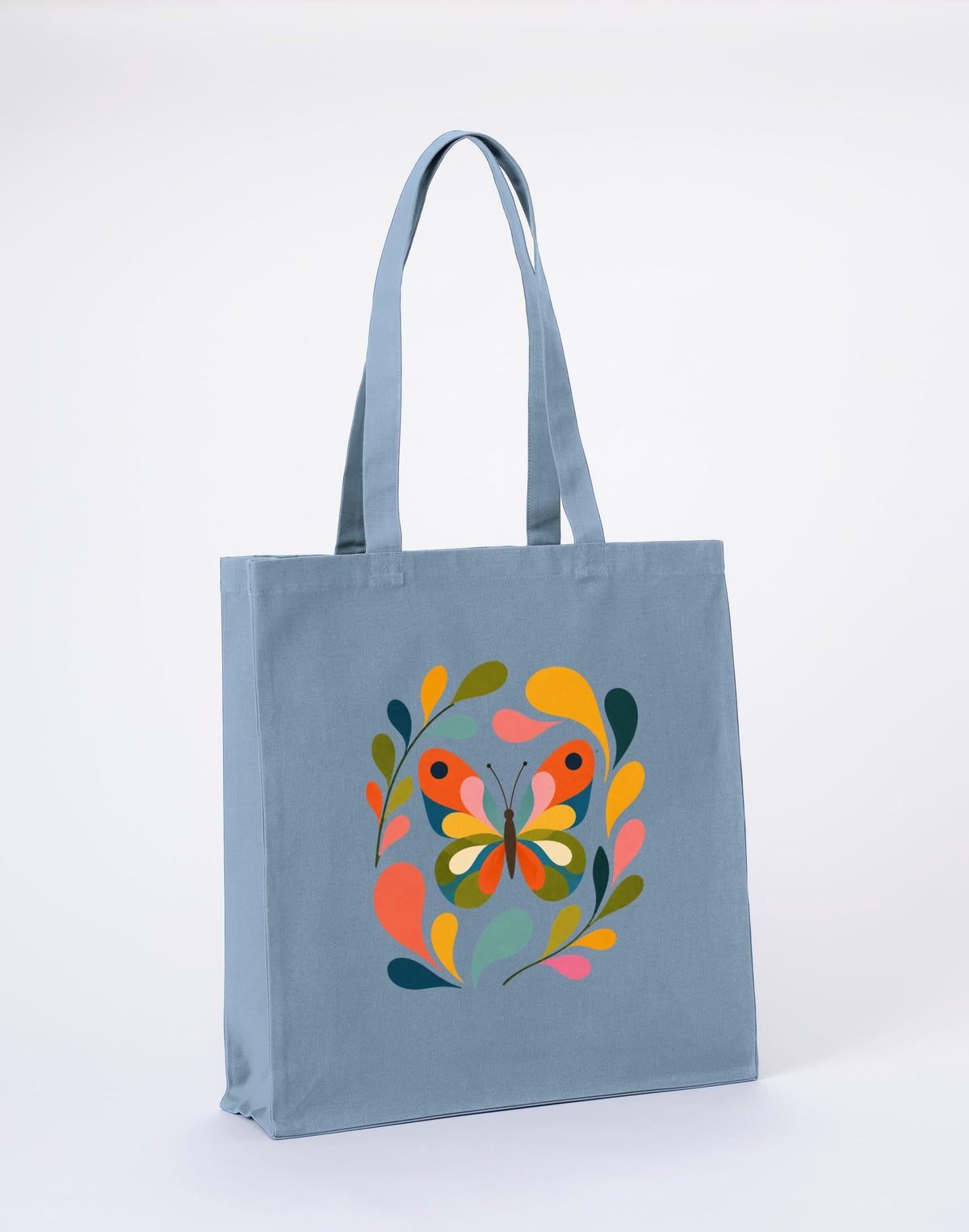 Wings in Bloom Recycled Cotton Shopper Bag - Freeform Fauna Morning Mist colour variant image