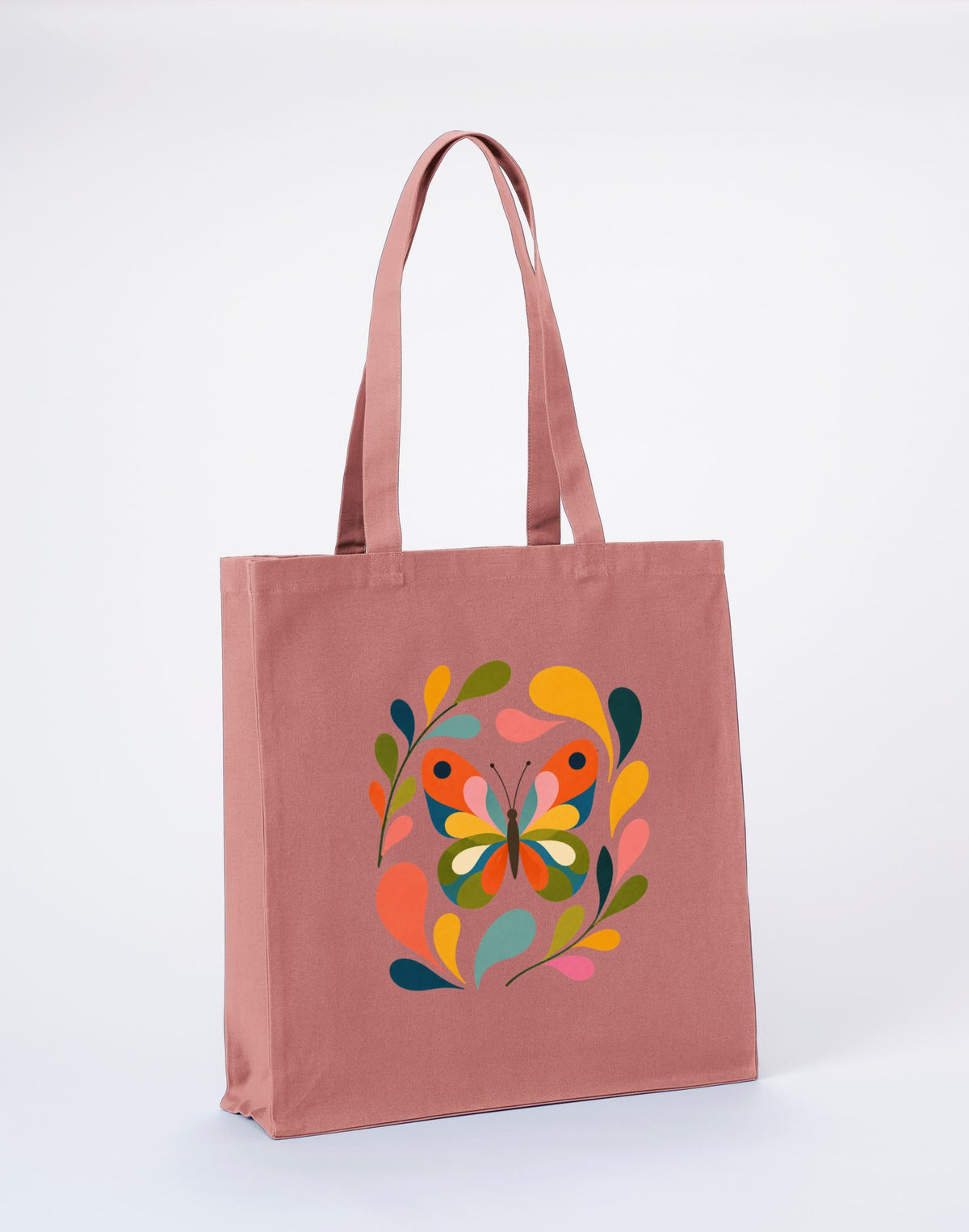 Wings in Bloom Recycled Cotton Shopper Bag - Freeform Fauna Wild Rose colour variant image