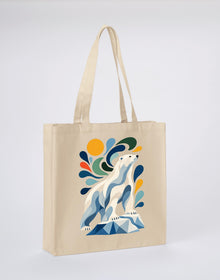 Arctic Resolve Recycled Cotton Shopper Bag - Freeform Fauna Dune Sand colour variant image