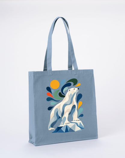 Arctic Resolve Recycled Cotton Shopper Bag - Freeform Fauna Morning Mist colour variant image