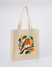 Hedgerow Harmony Recycled Cotton Shopper Bag - Freeform Fauna Dune Sand colour variant image