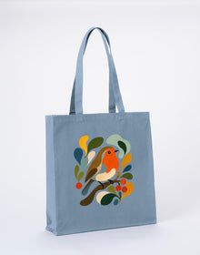 Hedgerow Harmony Recycled Cotton Shopper Bag - Freeform Fauna Morning Mist colour variant image