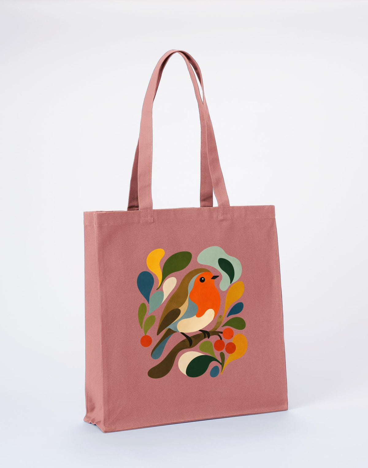 Hedgerow Harmony Recycled Cotton Shopper Bag - Freeform Fauna Wild Rose colour variant image