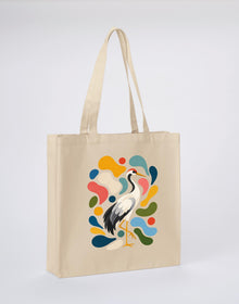 Stillness and Grace Recycled Cotton Shopper Bag - Freeform Fauna Dune Sand colour variant image