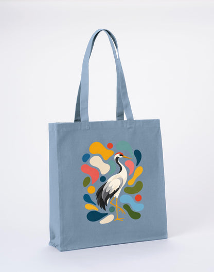 Stillness and Grace Recycled Cotton Shopper Bag - Freeform Fauna Morning Mist colour variant image
