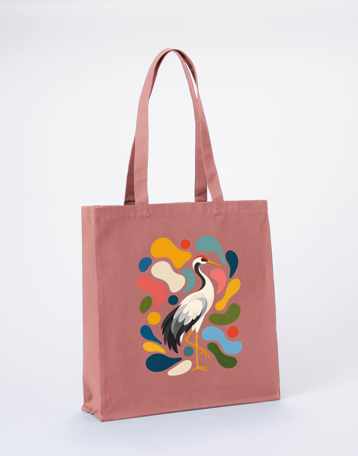 Stillness and Grace Recycled Cotton Shopper Bag - Freeform Fauna Wild Rose colour variant image