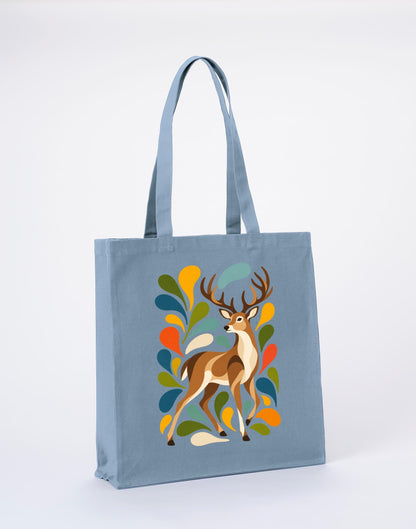 Woodland Majesty Recycled Cotton Shopper Bag - Freeform Fauna Morning Mist colour variant image