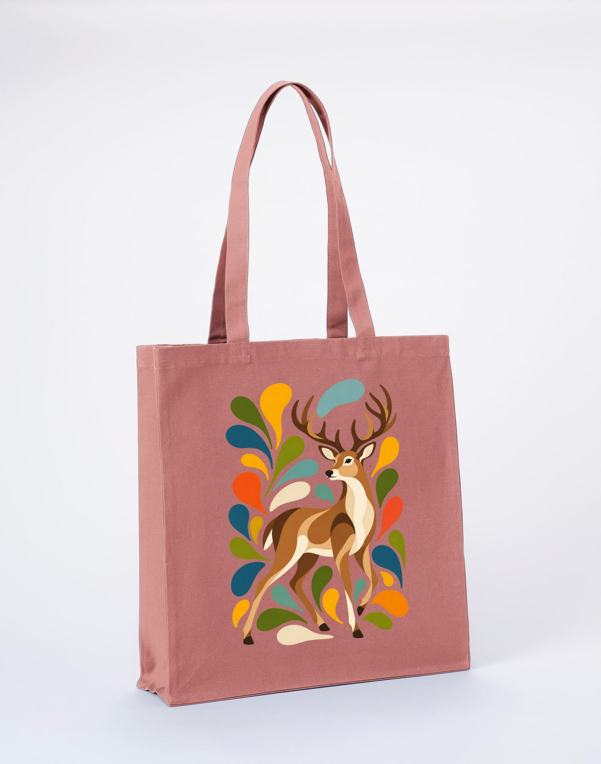 Woodland Majesty Recycled Cotton Shopper Bag - Freeform Fauna Wild Rose colour variant image