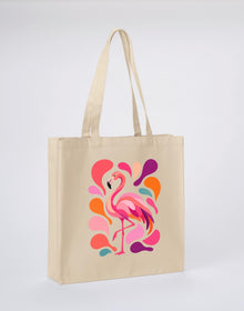 Blush in Motion Recycled Cotton Shopper Bag - Freeform Fauna Dune Sand colour variant image