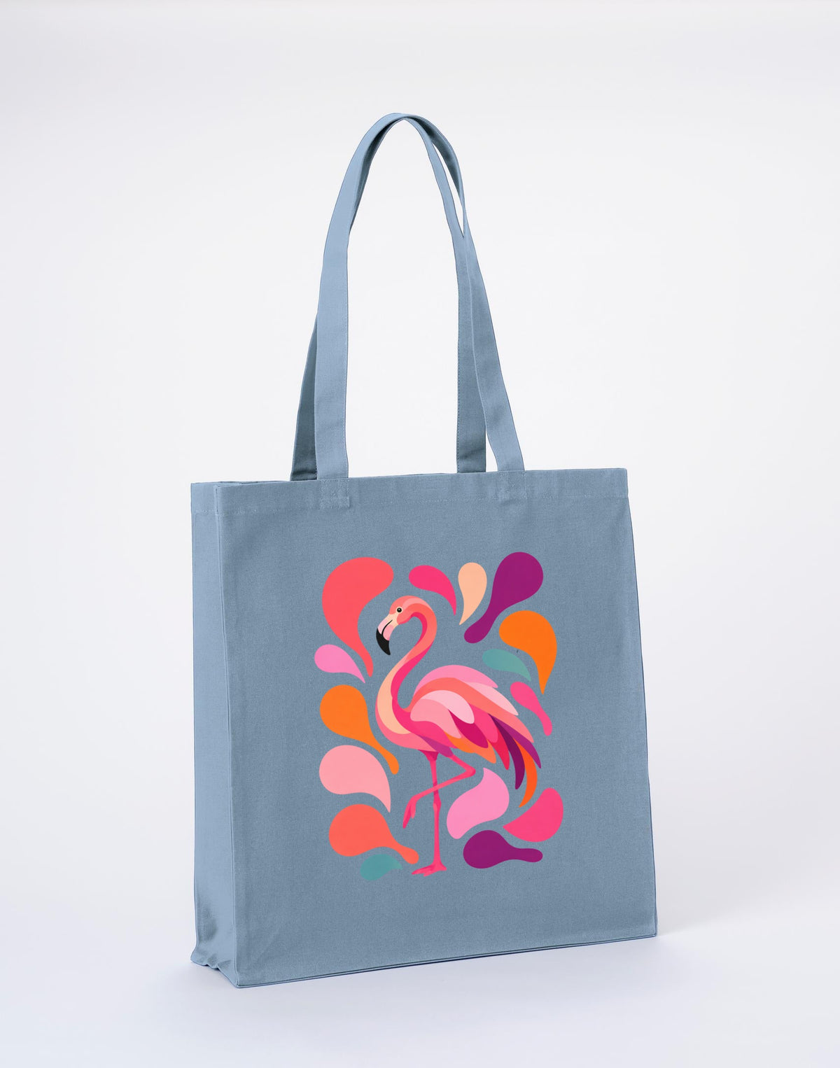 Blush in Motion Recycled Cotton Shopper Bag - Freeform Fauna Morning Mist colour variant image