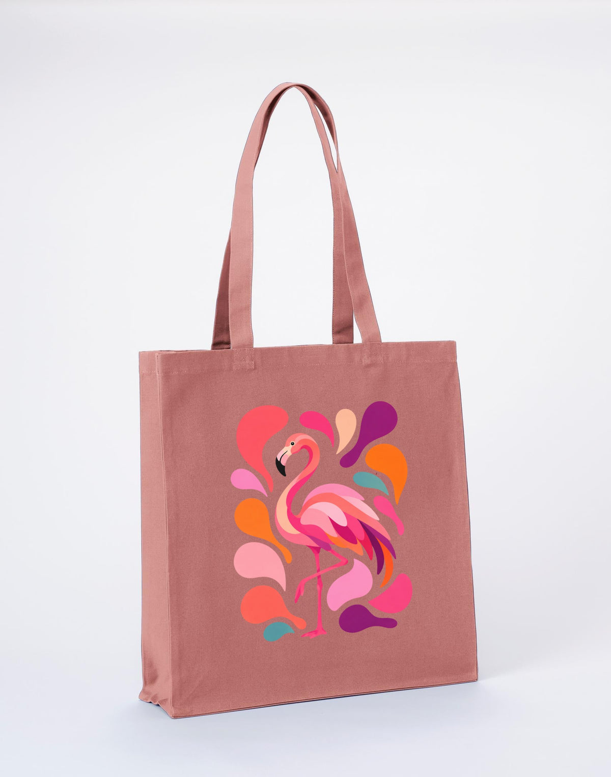 Blush in Motion Recycled Cotton Shopper Bag - Freeform Fauna Wild Rose colour variant image