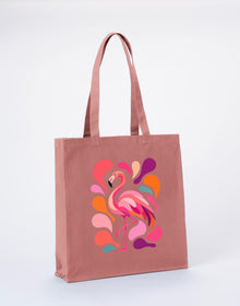 Blush in Motion Recycled Cotton Shopper Bag - Freeform Fauna Wild Rose colour variant image