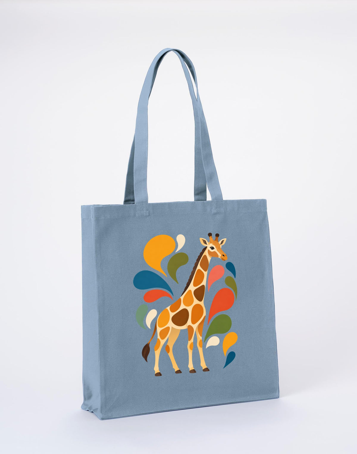 Sunlit Safari Recycled Cotton Shopper Bag - Freeform Fauna Morning Mist colour variant image