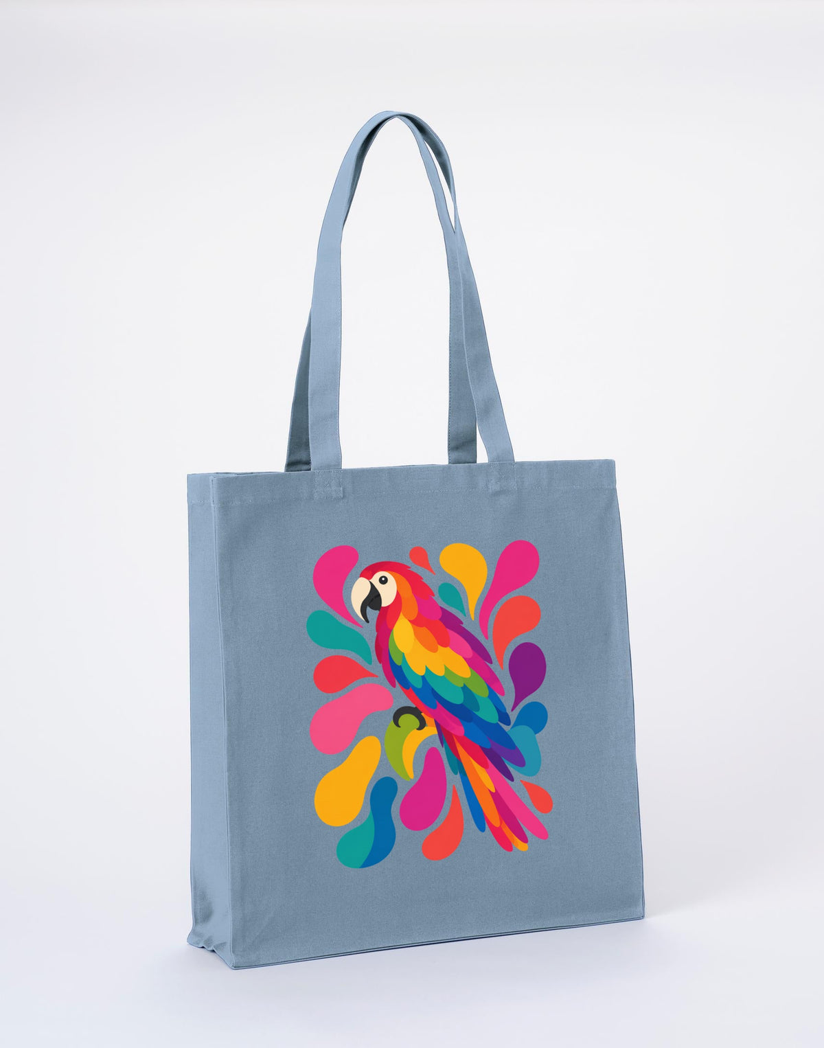 Tropical Burst Recycled Cotton Shopper Bag - Freeform Fauna Morning Mist colour variant image