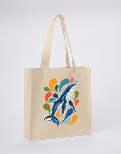 Ocean Song Recycled Cotton Shopper Bag - Freeform Fauna Dune Sand colour variant image