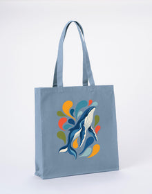 Ocean Song Recycled Cotton Shopper Bag - Freeform Fauna Morning Mist colour variant image
