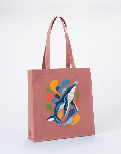 Ocean Song Recycled Cotton Shopper Bag - Freeform Fauna Wild Rose colour variant image