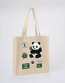 Forest Protector Recycled Cotton Shopper Bag - Badges of the Wild Dune Sand colour variant image