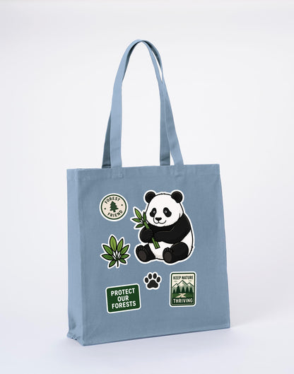 Forest Protector Recycled Cotton Shopper Bag - Badges of the Wild Morning Mist colour variant image