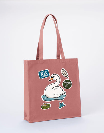 Calm on the Surface Recycled Cotton Shopper Bag - Badges of the Wild Wild Rose colour variant image