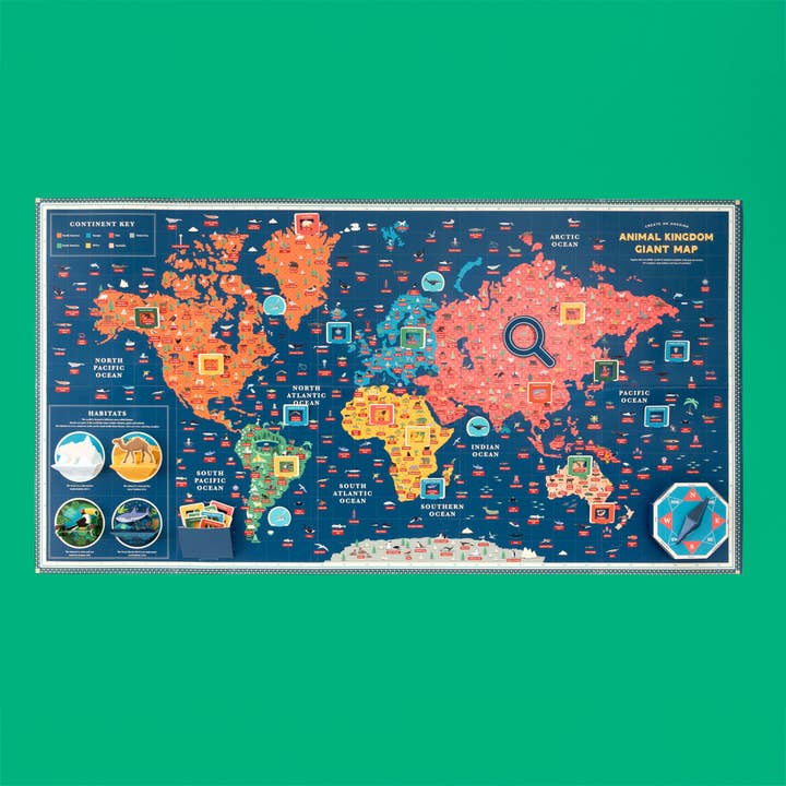 Amazing Animal Kingdom Giant Map Craft Kit from Clockwork Soldier