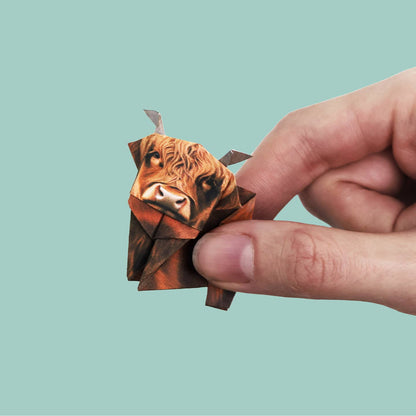 50 Paper Highland Cows Origami Kit from Pikkii