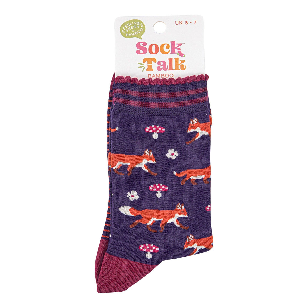 Fox and Toadstool Bamboo Socks from Sock Talk