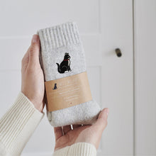 Black and White Cat Wool-Blend Socks from Sweet William