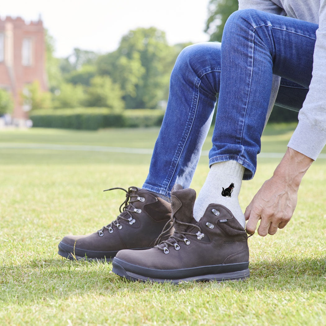 Black and White Cat Wool-Blend Socks from Sweet William