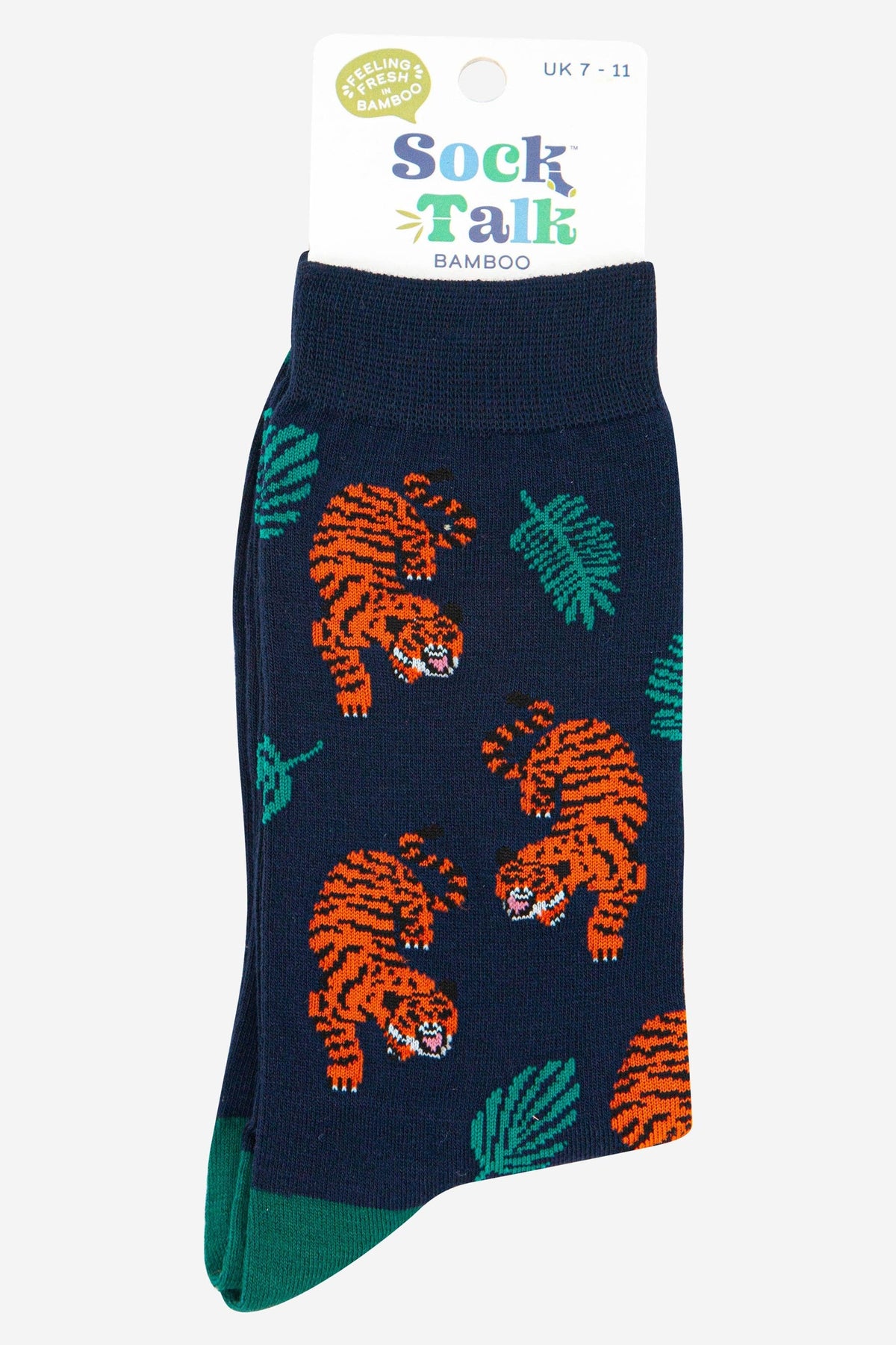 Crouching Tiger Bamboo Socks in Navy from Sock Talk
