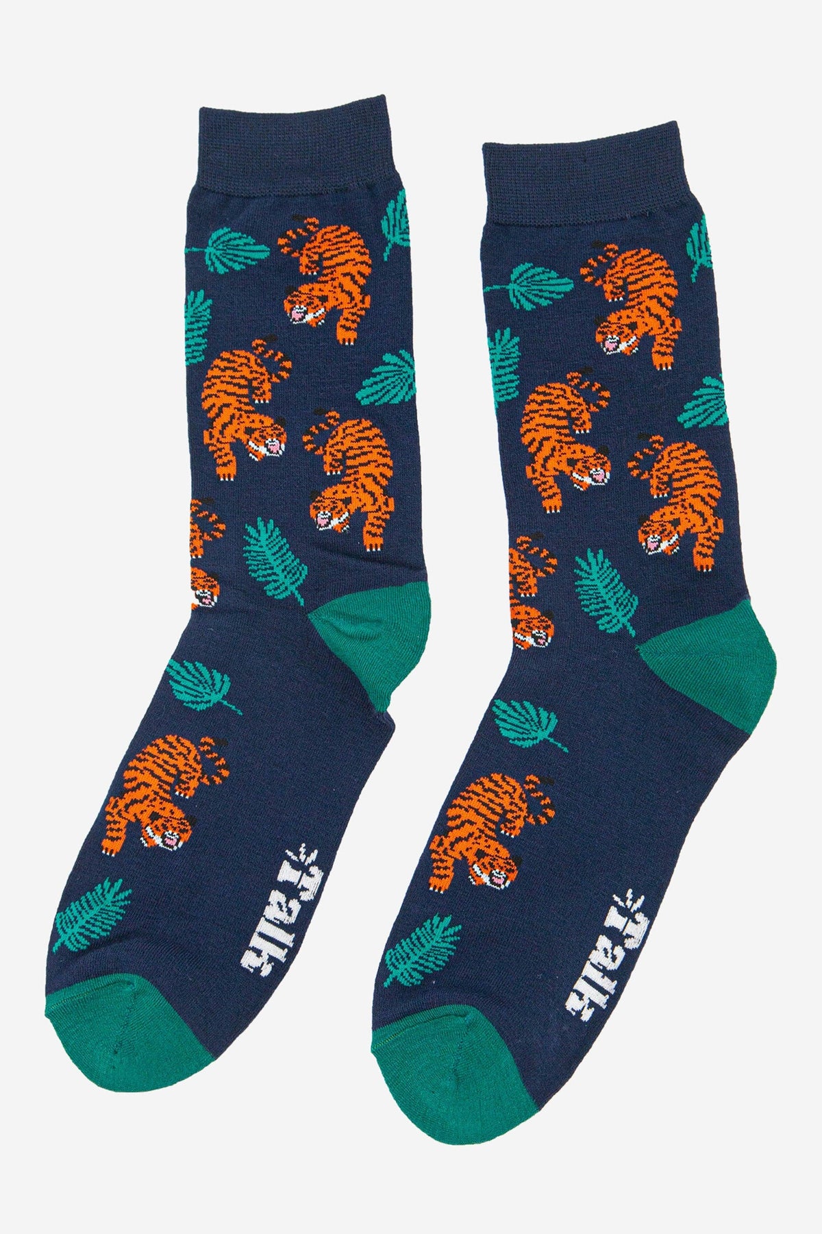 Crouching Tiger Bamboo Socks in Navy from Sock Talk