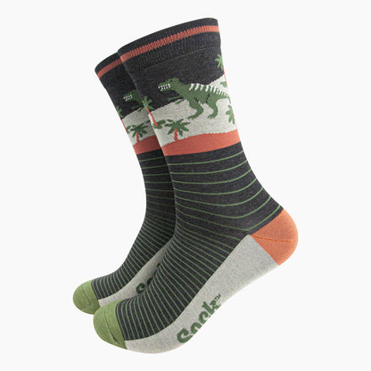 3-Pair T-Rex Dinosaur Bamboo Socks Gift Set from Sock Talk