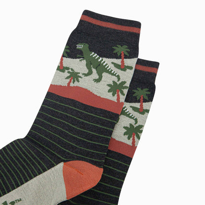 T-Rex Palm Tree Bamboo Socks from Sock Talk
