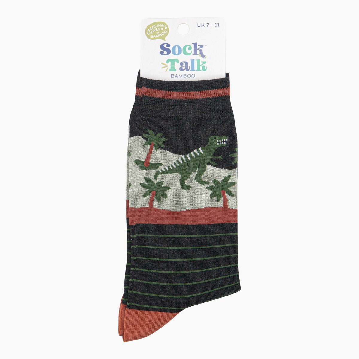 T-Rex Palm Tree Bamboo Socks from Sock Talk