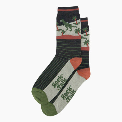 T-Rex Palm Tree Bamboo Socks from Sock Talk