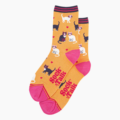 Cats in Love Bamboo Socks from Sock Talk
