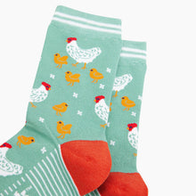Green Hens and Chicks Bamboo Socks from Sock Talk