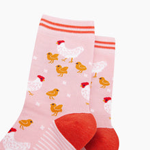 Pink Hens and Chicks Bamboo Socks from Sock Talk