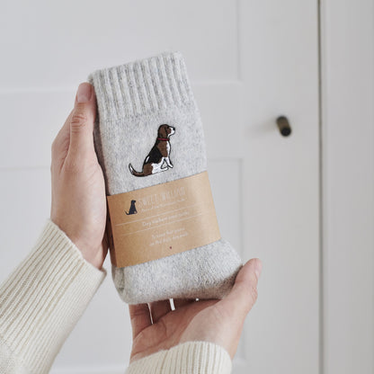 Beagle Dog Walking Wool-Blend Socks from Sweet William