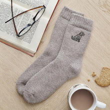 Chocolate Cockapoo & Labradoodle Wool-Blend Socks from Sweet William