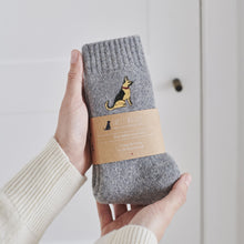 German Shepherd Dog Walking Wool-Blend Socks from Sweet William