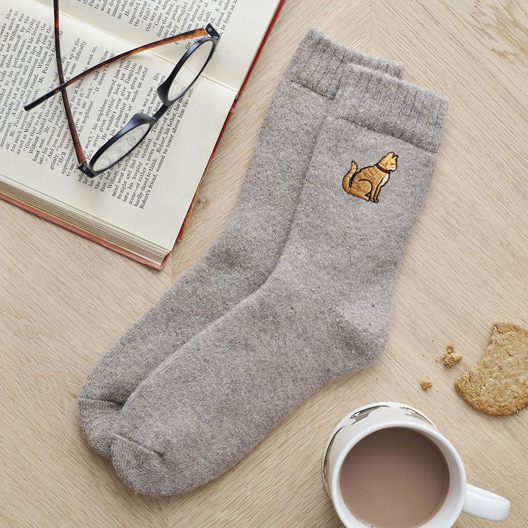 Ginger Cat Wool-Blend Socks from Sweet William