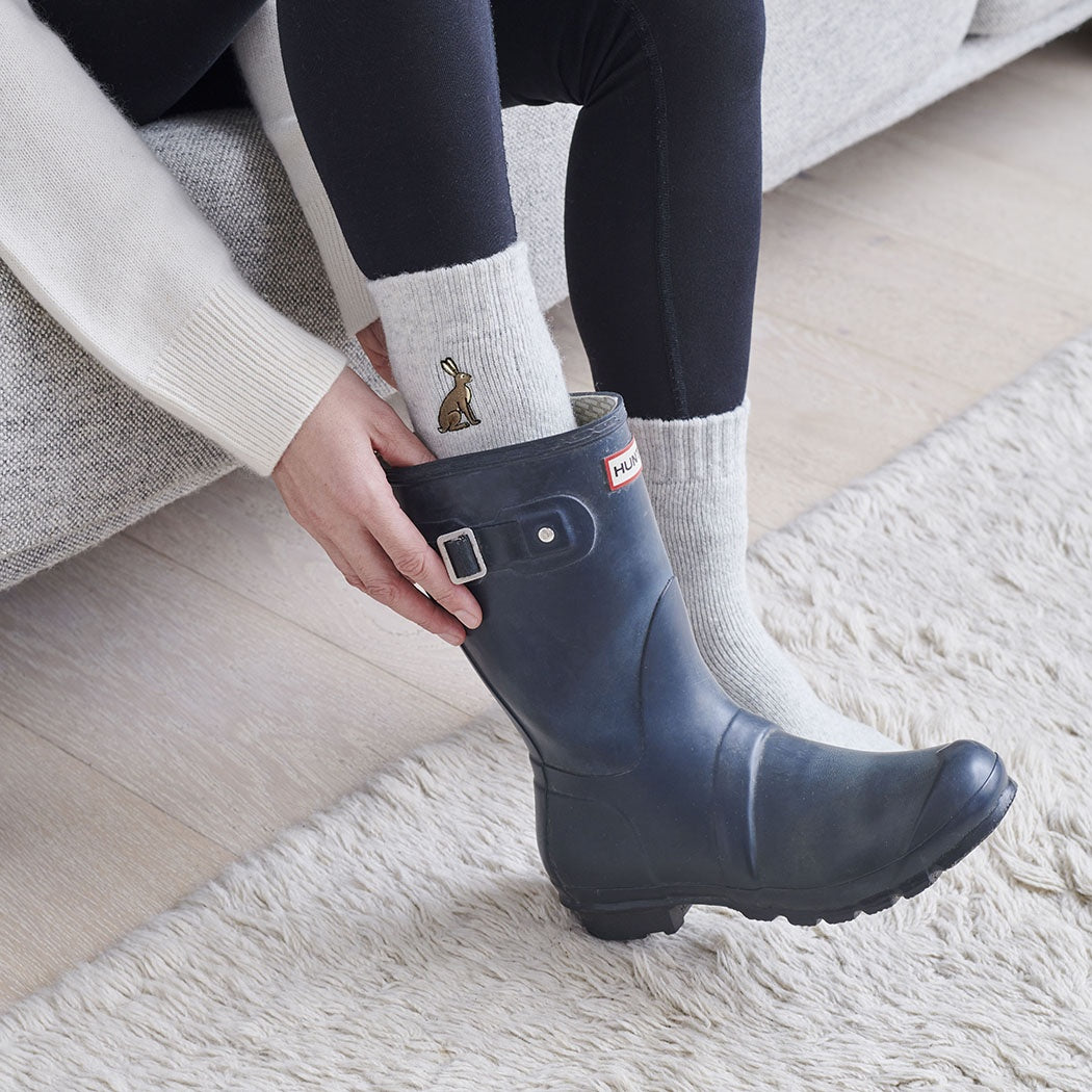 Hare Countryside Wool-Blend Socks from Sweet William